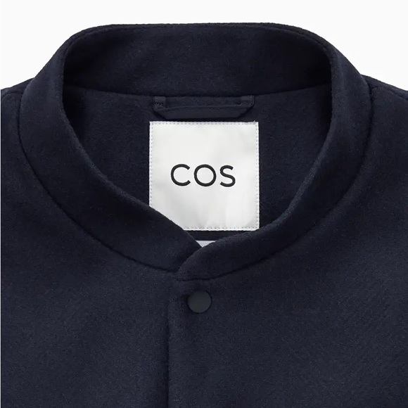 COS Leather Sleeve Wool Bomber Jacket - Picture 7 of 7